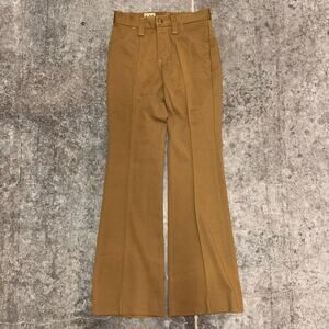 Vintage 70s Lee Pintuck Bootcut Brown Dress Pants - 24 x 30